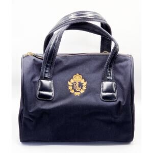 Ralph Lauren Navy Blue Small Canvas Bag with RL Emblem